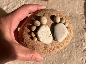 Fodspor på sten